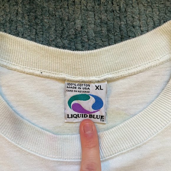 Vintage Allman Brothers Band 90s Liquid Blue Single Stitch Tie Dye Shirt XL - Picture 2 of 13